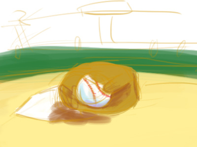 Baseball baseball daily illustration wip