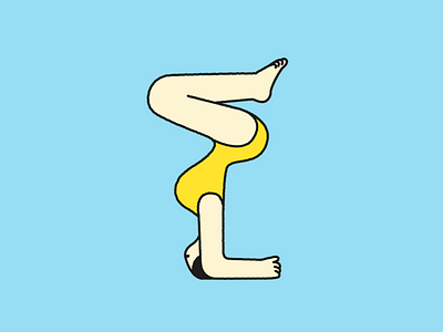 yoga asana illustration vector woman yellow yoga
