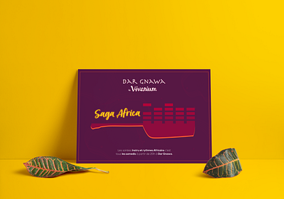 Saga Africa algeria dj graphicdesign landscape landscape illustration music music instrument party poster