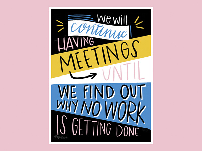 Meetings design handlettering illustration procreate typography