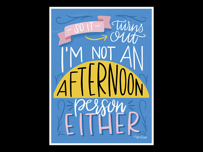 Afternoon design handlettering illustration procreate typography