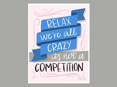 Relax design handlettering illustration procreate typography