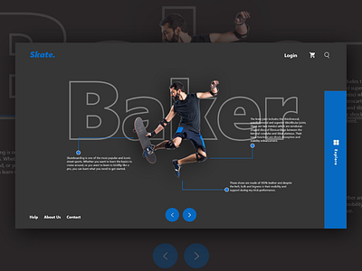 Skate landing page landing page ui design web design