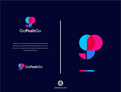 Go posh go businessconsulting colorful illustration logodesign modern vector