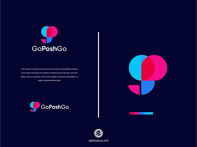 Go posh go businessconsulting colorful illustration logodesign modern vector