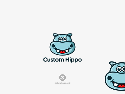 Custom Hippo logo hippopotamus