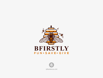 Honey bee logo sign