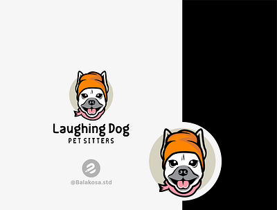 Dog logo design white