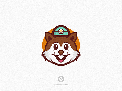 Squirrel mascot logo rodent