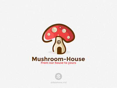 House mushroom logo design illustration logodesign vector