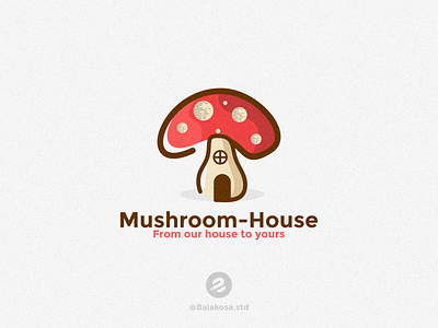 House mushroom logo design