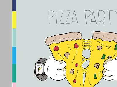 Pizza Party Cover A comics covers pizza zines