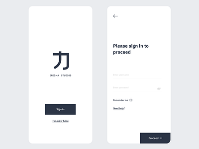 Simple sign in adobe xd app concept design flat illustration ios logo mobile prototype typography ui ux vector