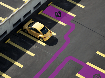 Parking lot branding & wayfinding branding