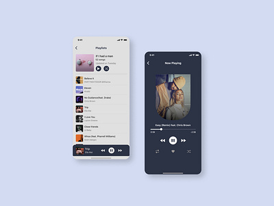 Music Player UI Design app design figma ui uiux user interface design