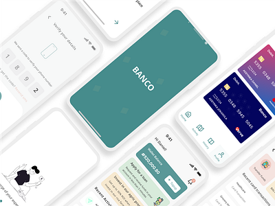 Banco- Mobile banking application app design figma fintech mobile uiux user interface design