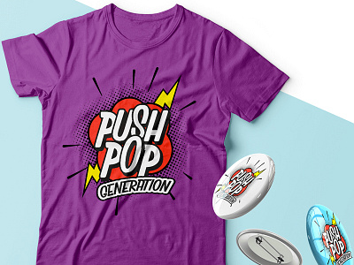 logo proposal - Push Pop art brand identity logo pop