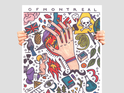 Of Montreal Campaign concert illustration music ofmontreal typography