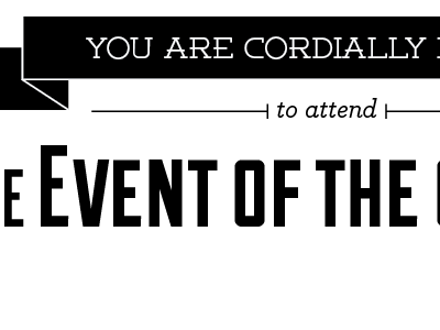 Event of the Century invitation wedding