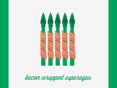 Bacon Wrapped Asparagus asparagus bacon food illustration