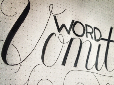 Word Vomit doodle hand lettered hand lettering script sketch typography word