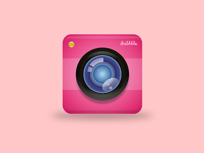 Dribbble Cam - Camera App Icon Design - #DailyUI adobe xd app icon design branding camera app dailyui icon illustration