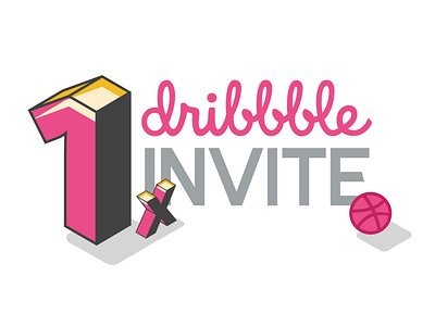 Dribbble Invite Giveaway dribbble invite giveaway illustration invite giveaway typography