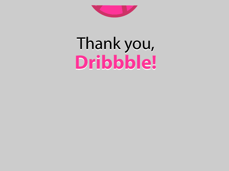 Thank you Dribbble! animation ball bounce dribbble invitation