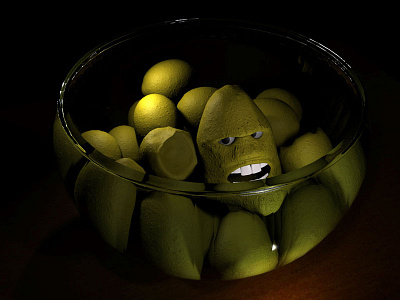 Lemon drop 3D 3d candy food lemon maya mental ray