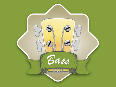Bass logo badge bass guitar illustrator logo