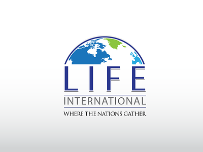 Life International Logo church globe international life logo world