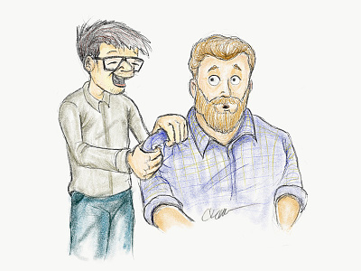 No Touching Please! creepy illustration ipad office personal bubble sketch