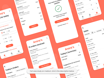 Catering management app app design food mobile ui uiux ux