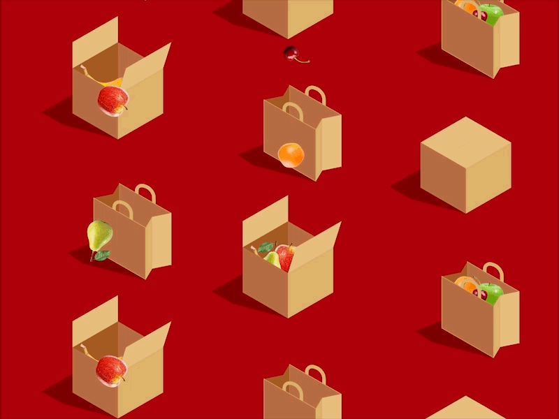 Delivery animation box delivery design food gif infinity isometric loop motion package seamless