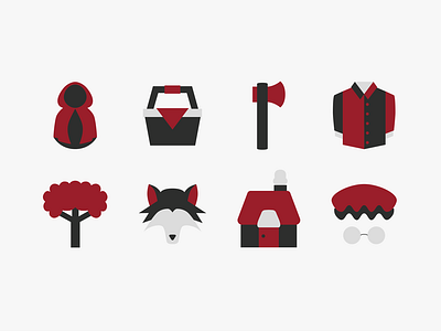 Red Riding Hood Themed Icons