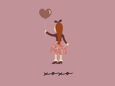 XOXO illustration love minimal valentine valentinesday