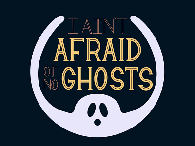 Ghostbusters ghost halloween handlettering procreate spooky