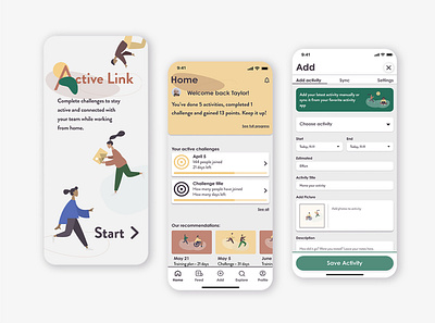 Active Link app app design figma nōirdiva uidesign uiux uxdesign