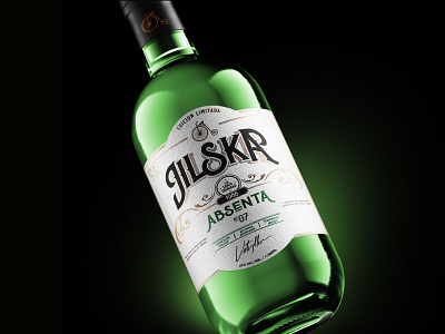 Jilska Absent drink label logo mockup photoshop