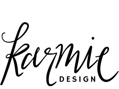 Karmie Design Logo calligraphy logo vector