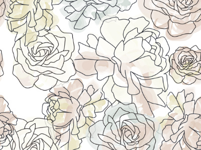 Abstract Watercolor Flowers illustrator flowers floral watercolor brush pattern