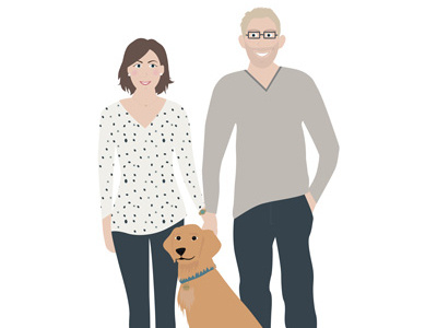 personal illustration for fun dog faces illustration people portrait