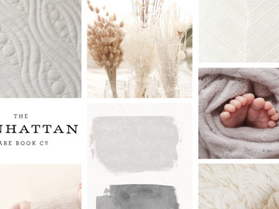 Branding Inspiration Board for a Photography Client baby board inspiration photographer soft