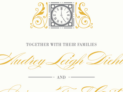 Denver Union Station Wedding Invitation clock denver station union wedding