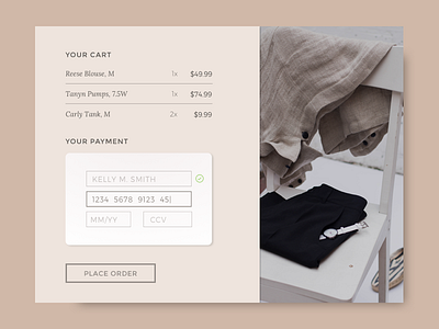 Daily UI 002 / Credit Card Checkout checkout credit card daily ui minimal