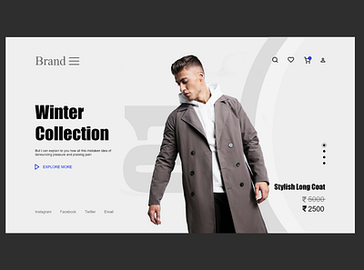 web winter cloth design typography ui ux web website