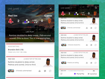 Sqor's MLB GameCenter basebal interaction ios mlb sports ui
