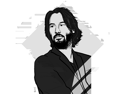 Portrait - Keanu illustration vector