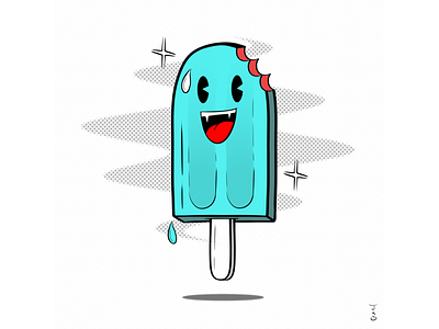 Illustration - Popsicle cartoon illustration