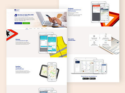 Mon AXA - Landing page design insurance landing page responsive ui ux web